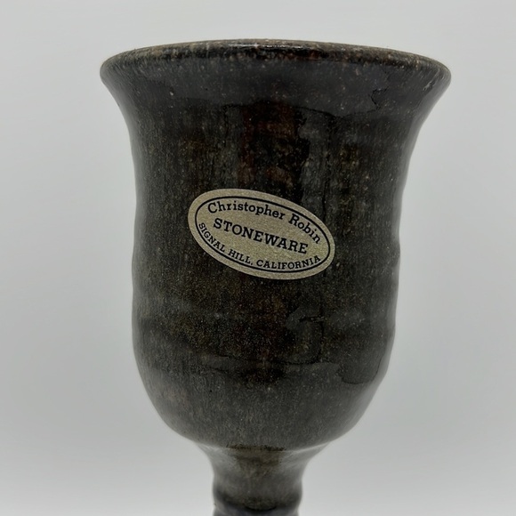 CHRISTOPHER ROBIN STONEWEAR TALL CERAMIC GOBLET - Picture 4 of 9